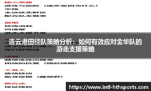 连云港田径队策略分析：如何有效应对金华队的游走支援策略